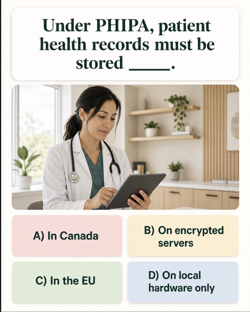 Canadian patient data security and PHIPA compliance